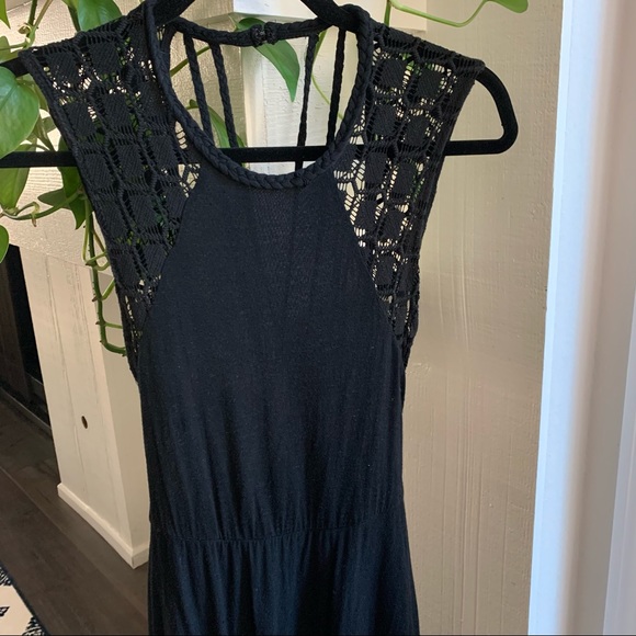 Free People Afternoon Delight Crochet Black Maxi - Picture 9 of 9